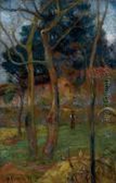 Les Arbres Denudes Oil Painting by Paul Gauguin