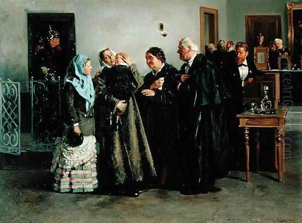 Verdict, 'Not Guilty', 1882 Oil Painting by Vladimir Egorovic Makovsky