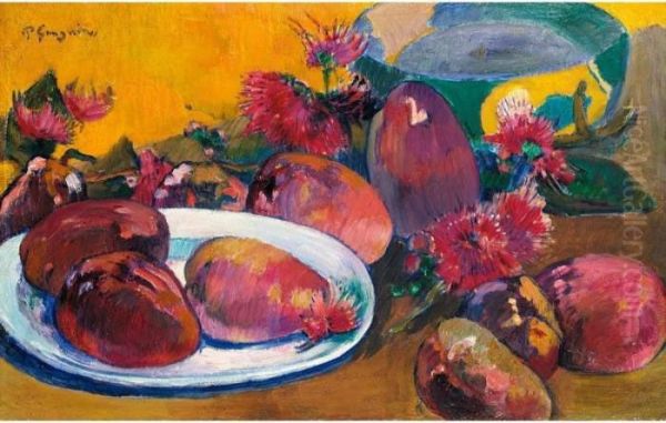 Nature Morte Aux Mangos Oil Painting by Paul Gauguin