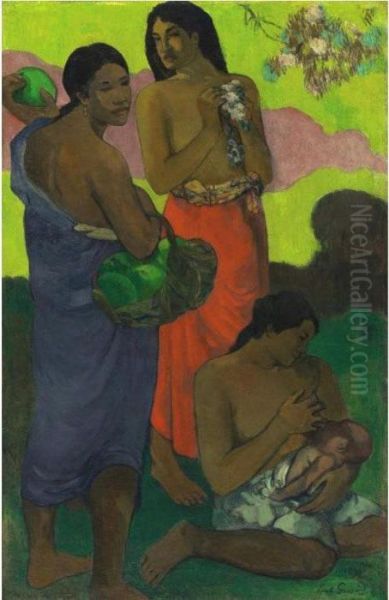 Maternite (ii) Oil Painting by Paul Gauguin