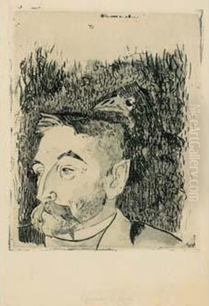 Portrait De Stephane Mallarme. 1891. Oil Painting by Paul Gauguin