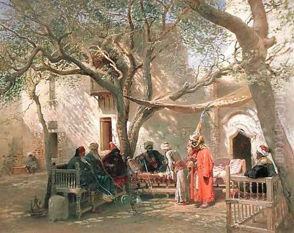 Dervishes in Cairo, 1875 Oil Painting by Konstantin Egorovich Egorovich Makovsky