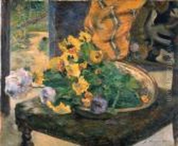 Pour Faire Un Bouquet Oil Painting by Paul Gauguin