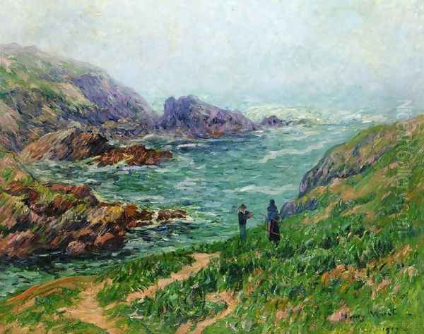 Foggy Weather, Brittany Oil Painting by Henri Moret