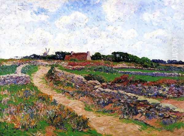 A Path in Cholars, Finistere Oil Painting by Henri Moret