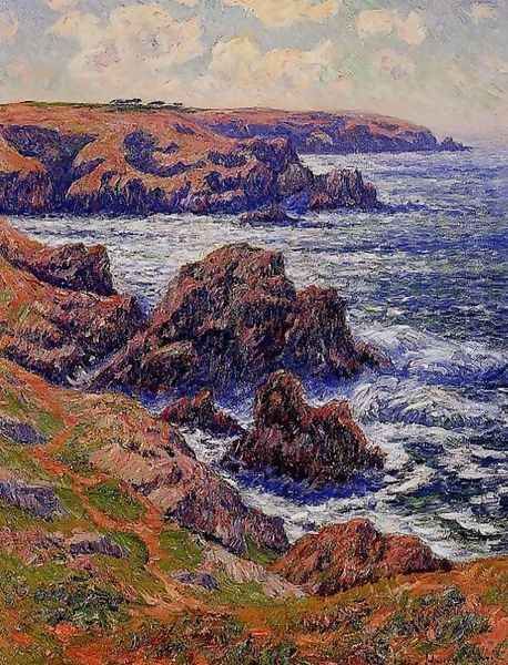 La Terre de Cleden, Point de Raz, Finistere Oil Painting by Henri Moret