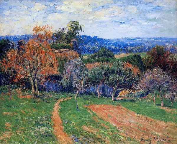 A Farm near Pont Aven Oil Painting by Henri Moret