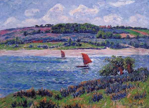 Balon River, Fnistere Oil Painting by Henri Moret