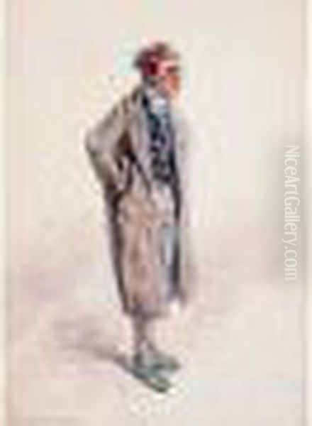 Homme Au Bonnet Rouge Oil Painting by Paul Gavarni