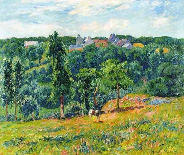 Spring at Clohars Oil Painting by Henri Moret