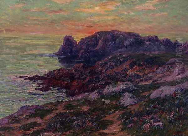 Ile d'Ouessant, Finistere Oil Painting by Henri Moret