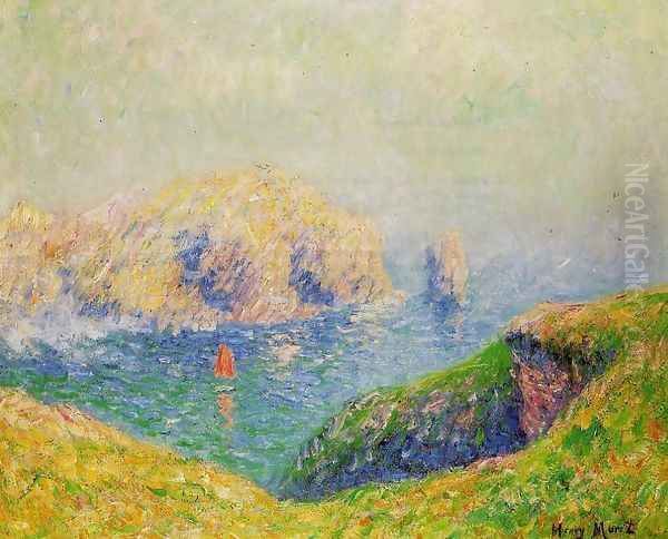 The Red Sail Oil Painting by Henri Moret