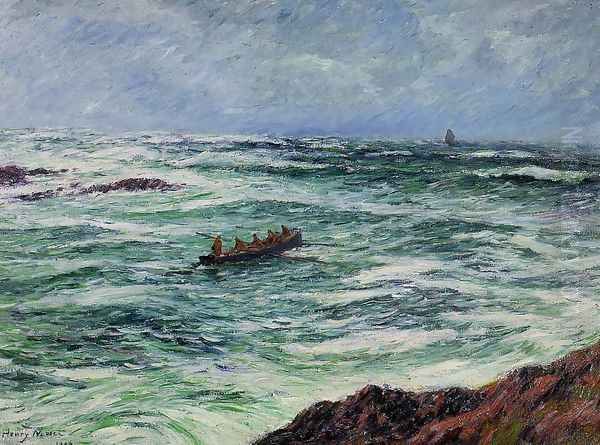 The Pilot, The Coast of Brittany Oil Painting by Henri Moret