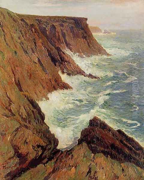 La Cote Sauvage, Croix Oil Painting by Henri Moret