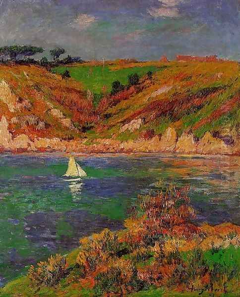 Sailboats in Brittany Oil Painting by Henri Moret