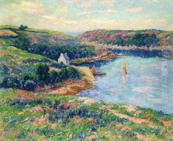 River in Belon Oil Painting by Henri Moret