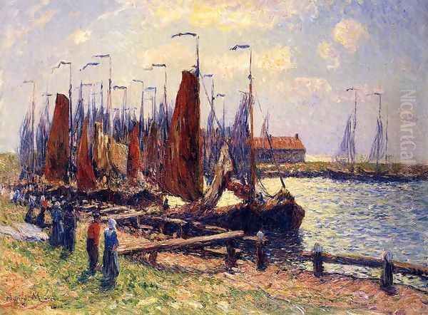 The Port of Volendam Oil Painting by Henri Moret