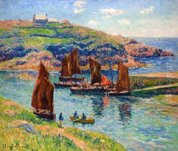 Low Tide Oil Painting by Henri Moret