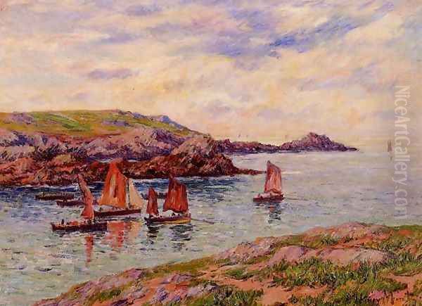 Porspodor, Finistere Oil Painting by Henri Moret