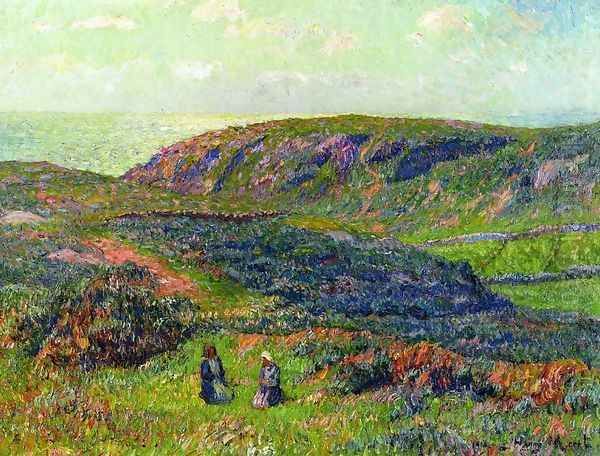 Conversation in the Moor Oil Painting by Henri Moret