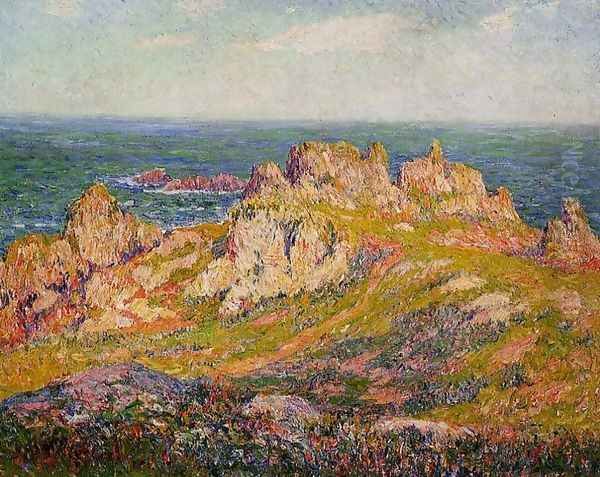 Rocks by the Sea Oil Painting by Henri Moret