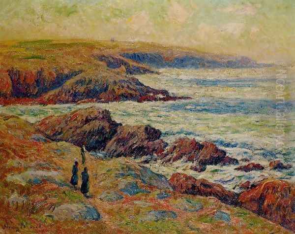 The Coast near Douarnenez Oil Painting by Henri Moret