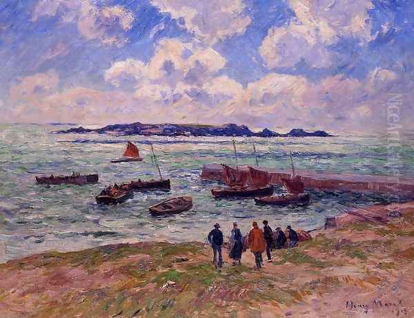 St. Guenole, Pen' March Oil Painting by Henri Moret