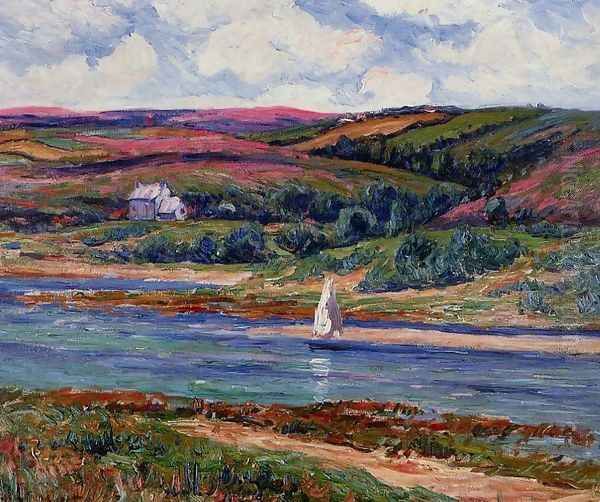 The River at Belon Oil Painting by Henri Moret