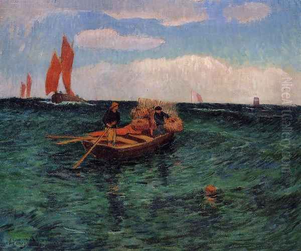 The Breton Sea Oil Painting by Henri Moret