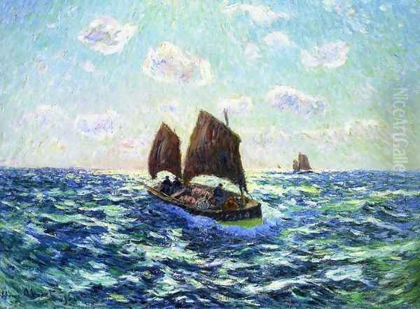 Fishing Boat in Brittany Oil Painting by Henri Moret