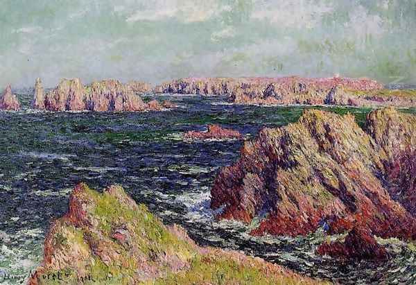 The Cliffs of Belle Ile Oil Painting by Henri Moret