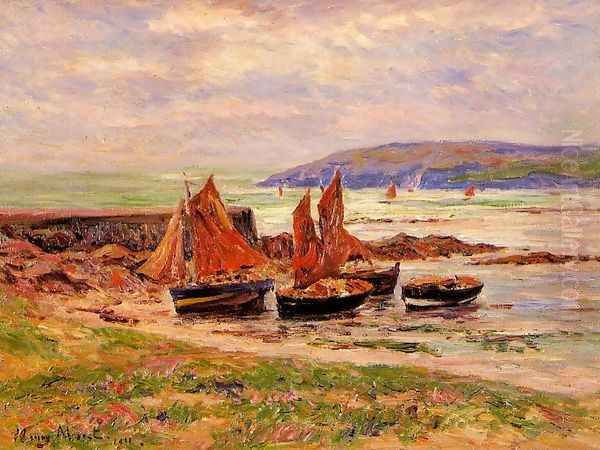 The Port at Loch Oil Painting by Henri Moret