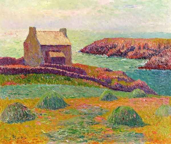 House on a Hill Oil Painting by Henri Moret