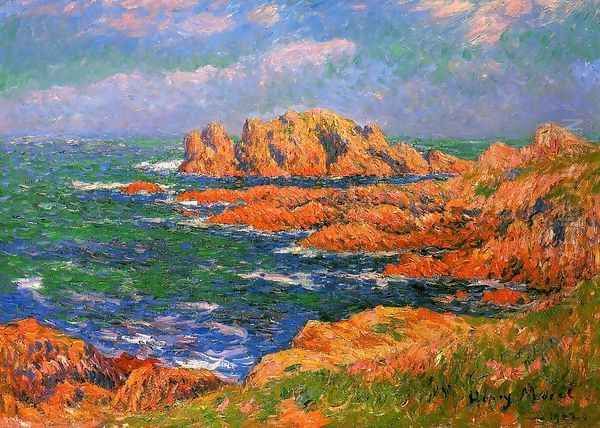 The Rocks at Ouessant Oil Painting by Henri Moret