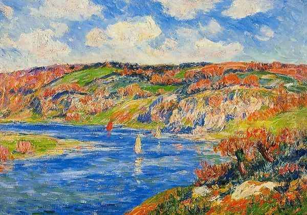 Riviere de St. Paurice, Finistere Oil Painting by Henri Moret