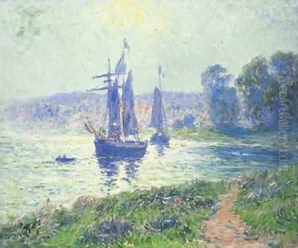 Quimper, la riviere Oil Painting by Henri Moret