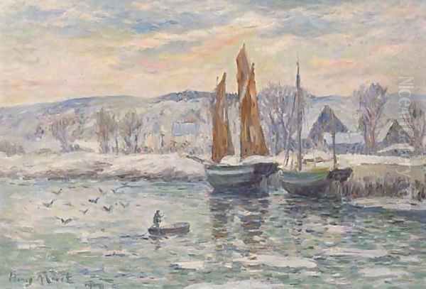 Riviere de Quimper Oil Painting by Henri Moret