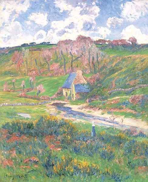 Bretonnes au bord de la riviere Oil Painting by Henri Moret