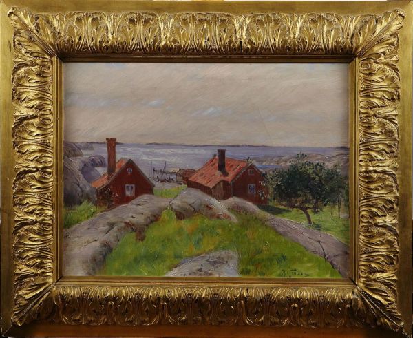 Sommarlandskap Oil Painting by Anton Genberg