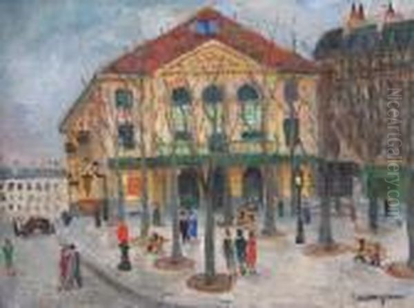 Le Theatre De L'atelier. Oil Painting by Lucien Genin