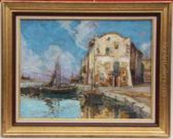 Les Martigues Oil Painting by Lucien Genin