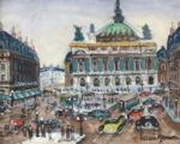 Place Delopera Oil Painting by Lucien Genin