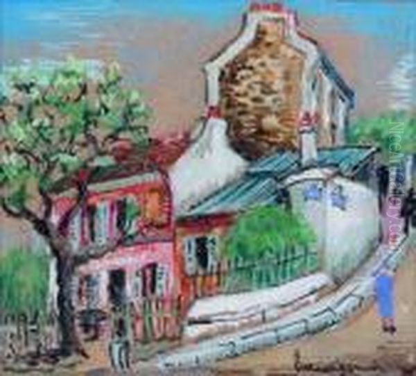 Le Lapin Agile Oil Painting by Lucien Genin