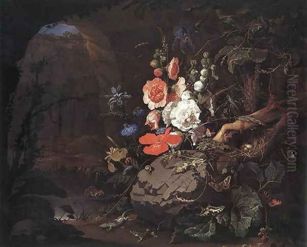 The Nature as a Symbol of Vanitas Oil Painting by Abraham Mignon