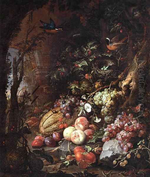 Still-Life 2 Oil Painting by Abraham Mignon