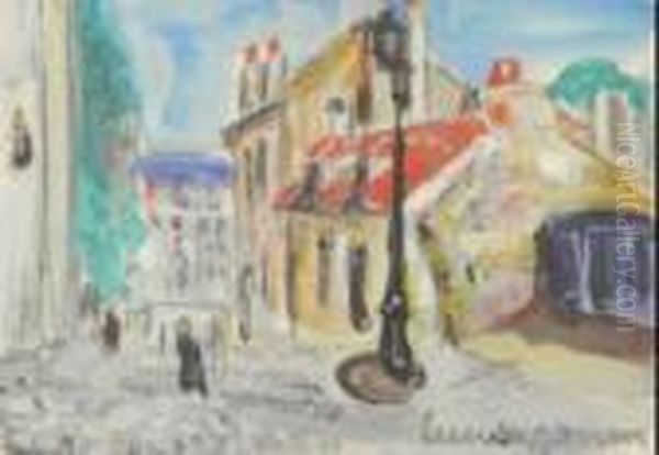 Montmartre Oil Painting by Lucien Genin