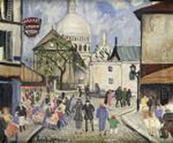 Le Sacre-coeur Oil Painting by Lucien Genin