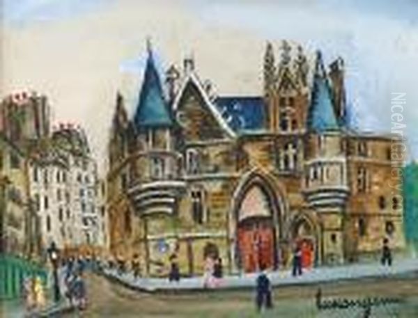 Paris, L'hotel De Sens Oil Painting by Lucien Genin