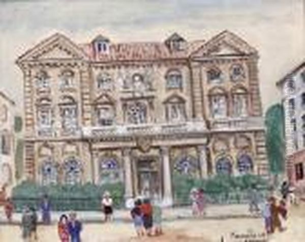 La Mairie A Marseille Oil Painting by Lucien Genin