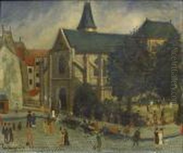 L'eglise Saint-medard Oil Painting by Lucien Genin